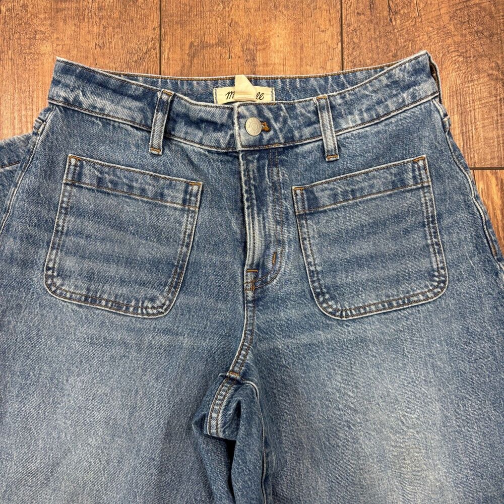 Madewell The Curvy Perfect Vintage Wide-Leg Jean Patch Pockets High-Rise Sz 28P - Picture 11 of 12